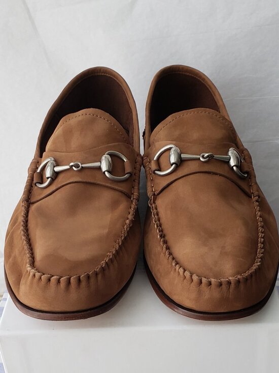 Gucci Men\'s Horsebit Suede Moccasins Brown Loafers Size 10 $1050 main image 13
